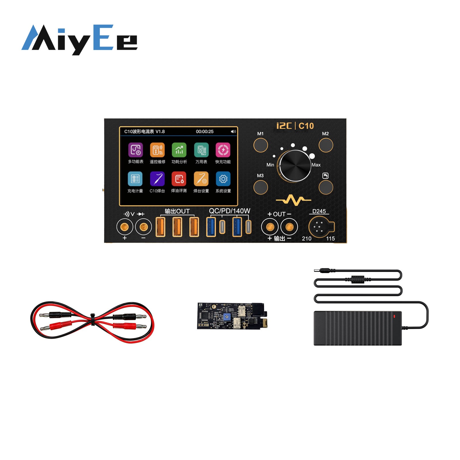 Power Supply Tester - i2C C10 4CH 280W Amperímetro de