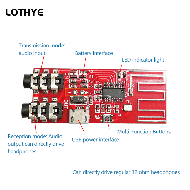 Modular Power Supply - Módulo transmissor/receptor estéreo bluetooth 5.0, módulo