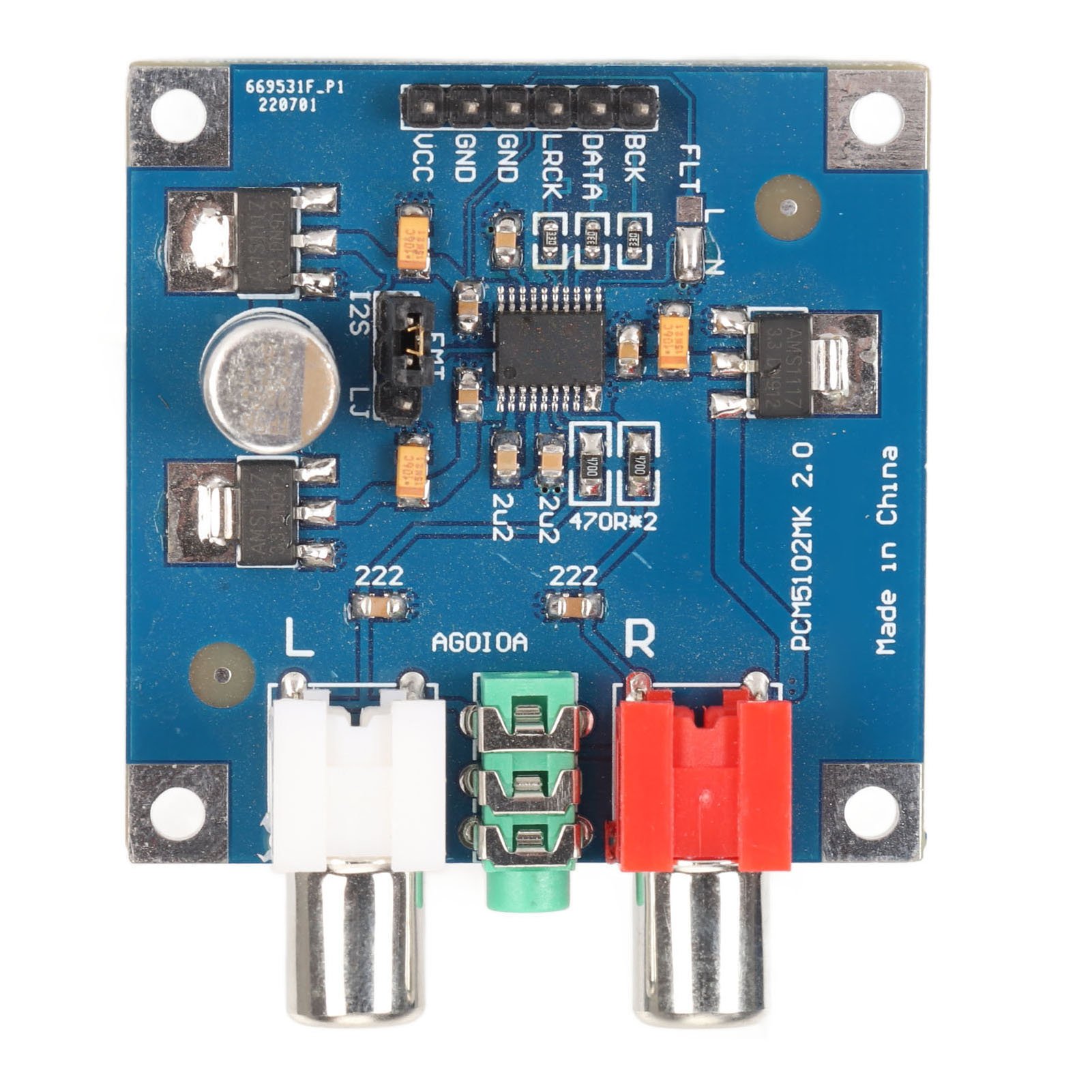 Modular Power Supply - Placa decodificadora DAC com entrada I2S,