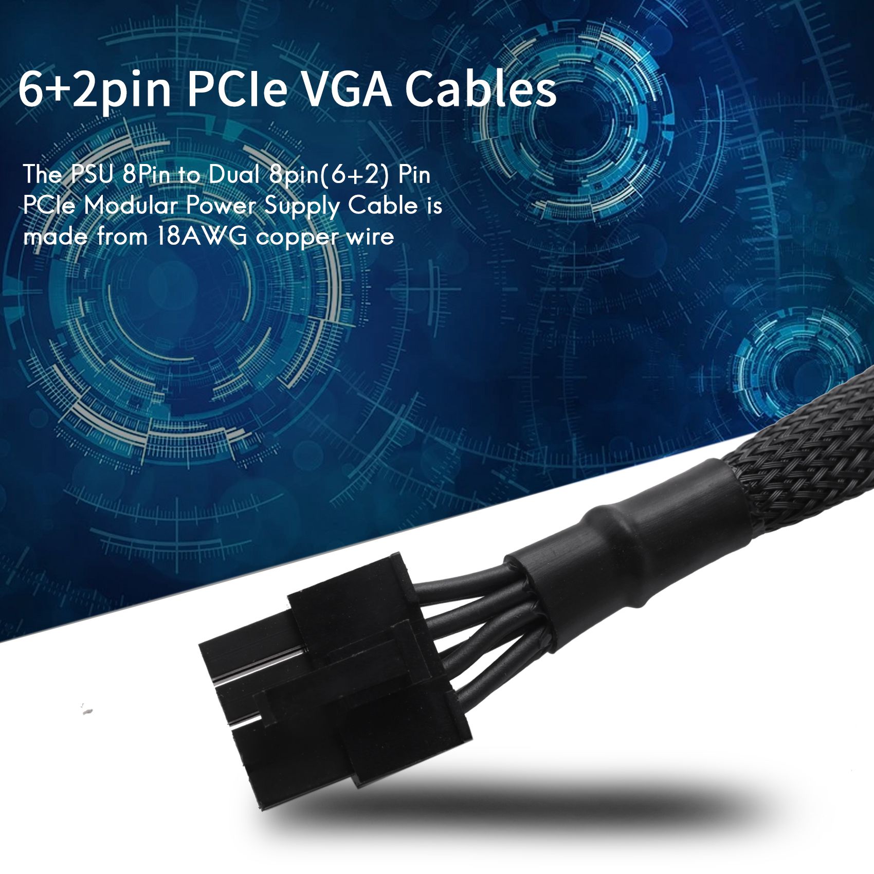 Avançado! PSU 8Pin para Dual 8 - Modular Power Supply avaliação e preço