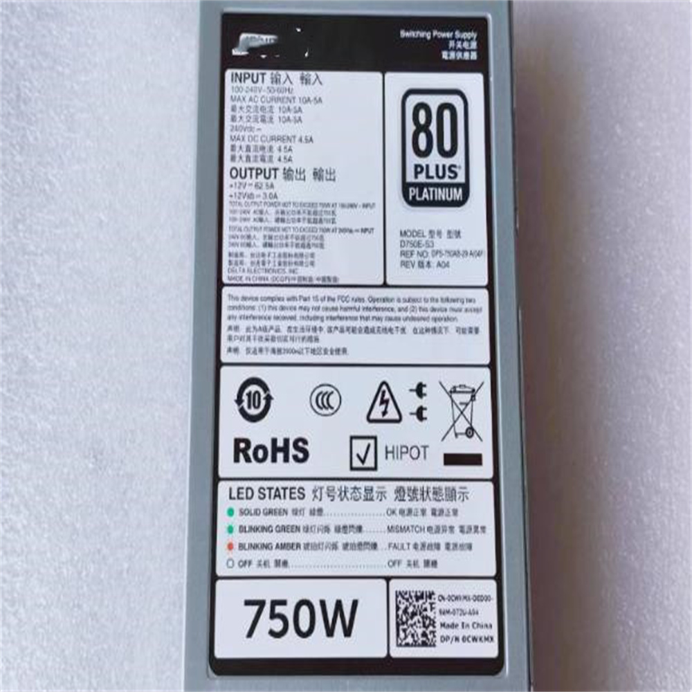PARA DELL PowerEdge R740 R730  - Power Supply 750W avaliação e preço