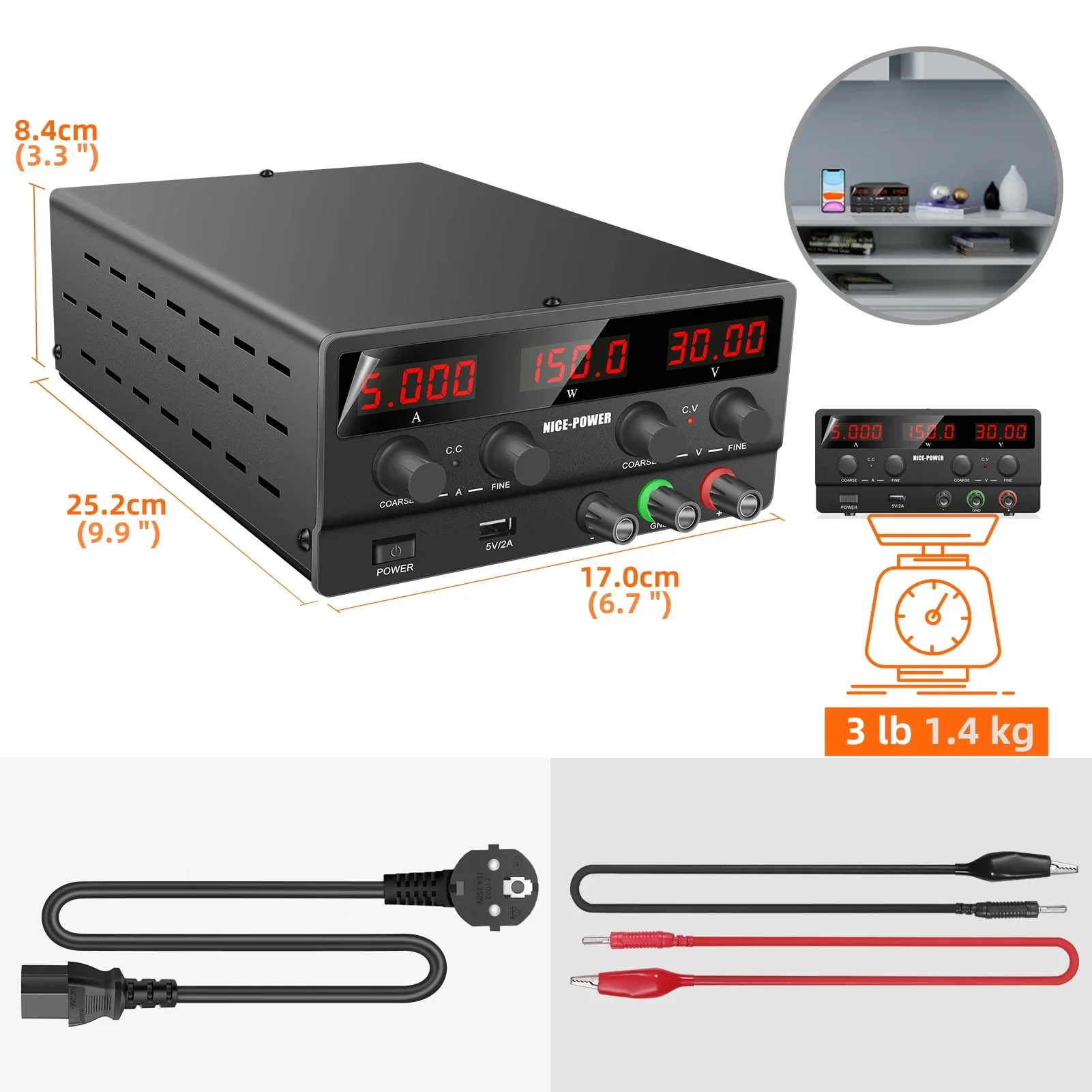 Fonte de Alimentação DC 30V 5A - Smps Power Supply avaliação e preço
